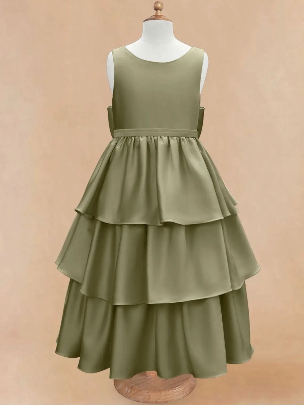 Azazie Pistashio Flower Girl Dress